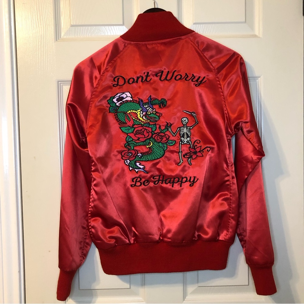 Valfre Dolls Kill satin bomber jacket S